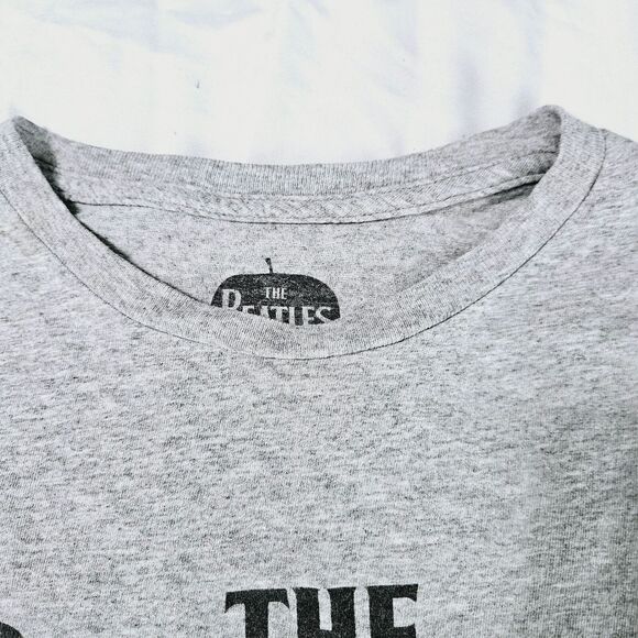 The Beatles Unisex T-Shirt Gray Size Large Cotton Blend Short Sleeve Pullover - Picture 6 of 12
